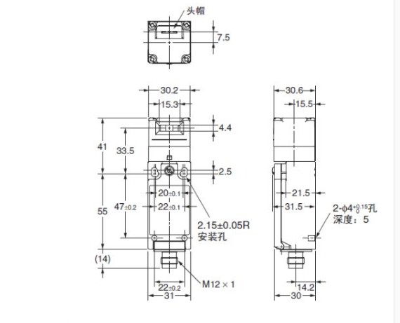 插销式开门断电源电梯设备限位行程安全门开关强制分断触点SRK-图1