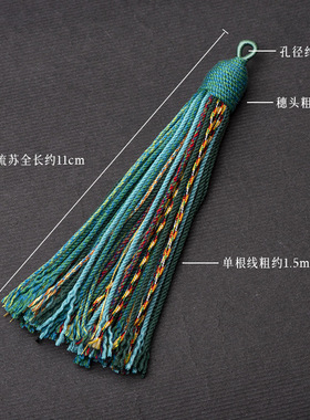 手搓棉线流苏吊坠子菩提佛珠饰品
