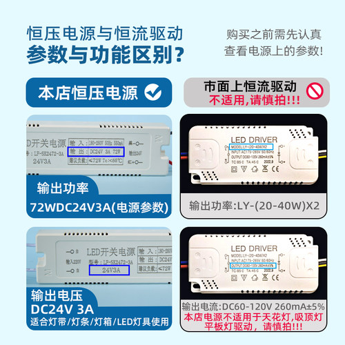 led微型开关电源dc12v24w36w48w60w72W灯带模组小体积塑壳变压器 - 图0