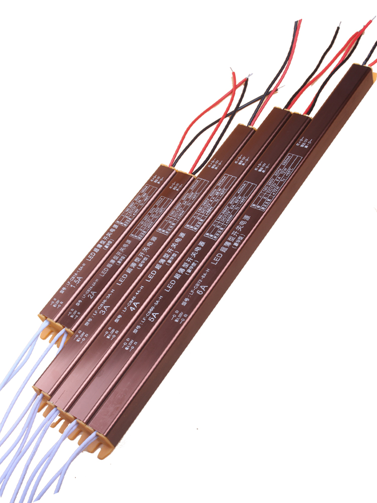 led超薄灯箱电源24w36w48w60w72w2a3a4a5a6a12v内置细长条变压器 - 图2