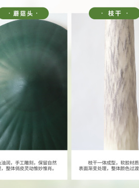 实物实拍现货创意庭院摆件景观装饰仿真蘑菇PU材质童话花园假蘑菇