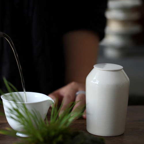 元无茶叶罐小号便携式喝茶去茶罐高级感陶瓷茶叶罐草木灰迷你小罐 - 图0