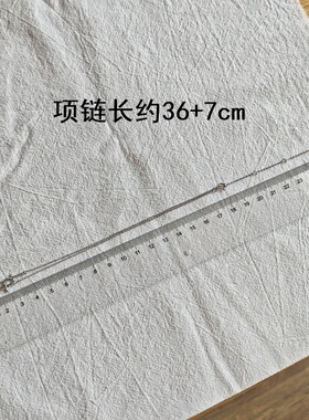925纯银迷你小巧褶皱十字架项链女ins小众高级感气质冷淡风锁骨链