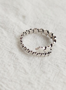 做旧开口泰银925925纯银简约