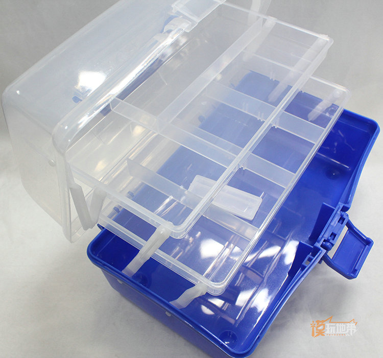 现货 塑料模型工具箱 工具收纳箱 颜色蓝黄粉随机发 - 图1