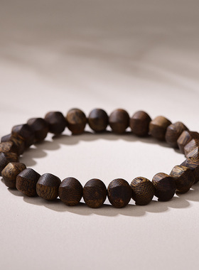 天然海南莺歌绿奇楠沉香真品灯笼珠手串男女款高油脂单圈手链