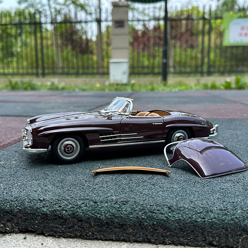 Norev 1:18 奔驰300SL 鸥翼门 W198 1954 合金静态仿真汽车模型 - 图0