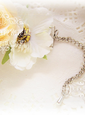 意大利罗马进口森系海滩风琴仙气森系黄色花朵女手链 5132