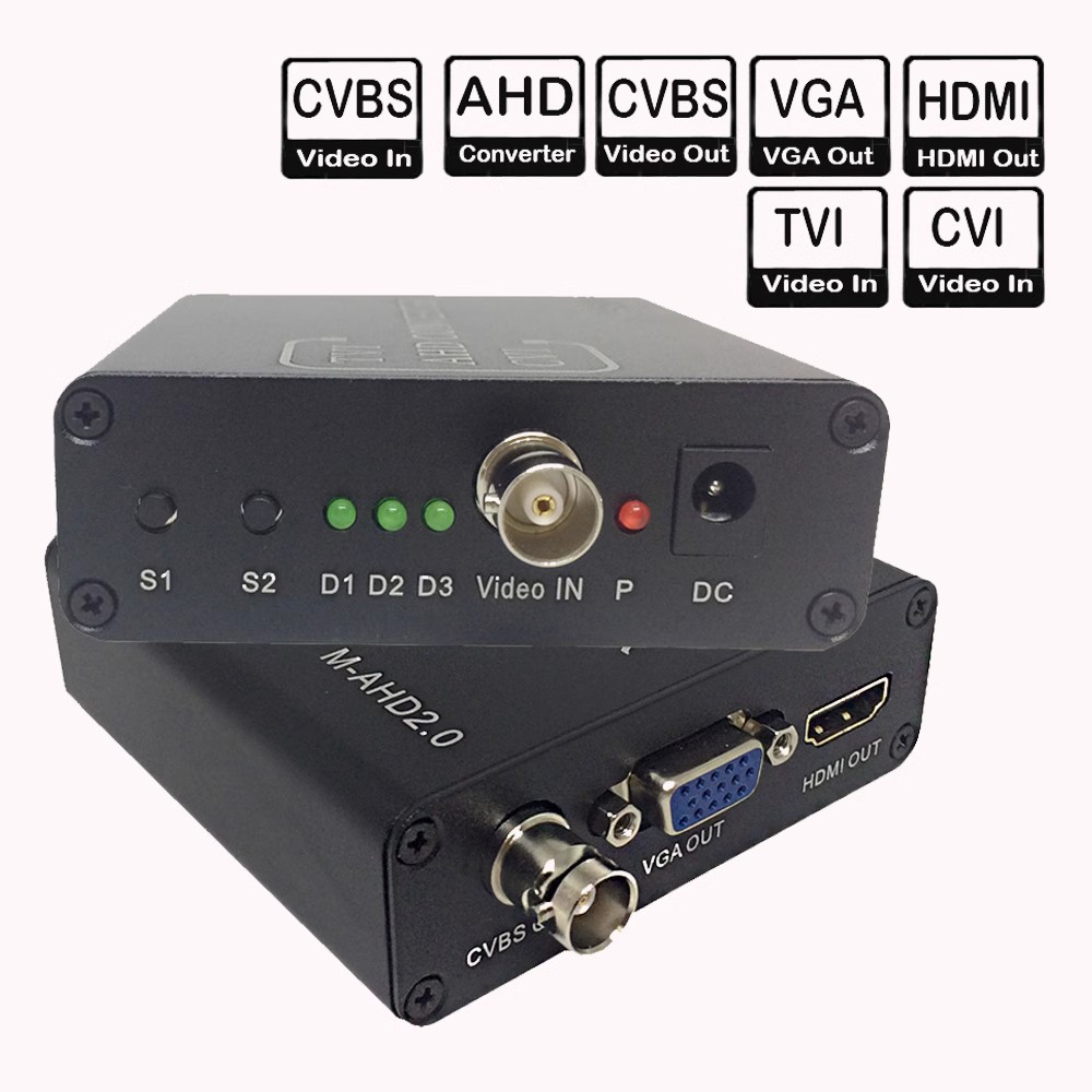 TVI/CVI/AHD转HDMI/VGA/CVBS 同轴高清转换器 1080P 摄像头转hdmi - 图2