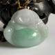Myanmar Jade Buddha Jade Pendant Green Floating Flowers Green Buddha Lord