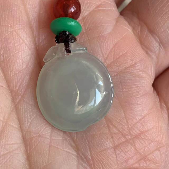 Myanmar Jadeite Pendant Grade A White Fugua Pendant