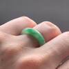Burmese jade ring white ice fruityang green ring