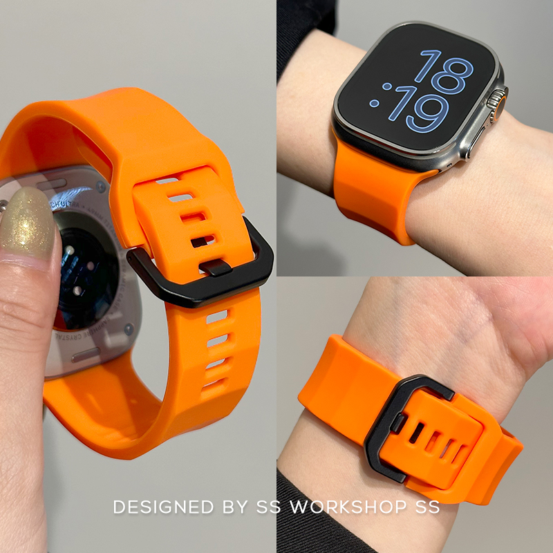 卡素新款波浪硅胶iwatch表带8夏7适用苹果applewatch高级感运动潮 - 图2