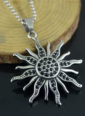 复古吊坠项链钛钢首饰品