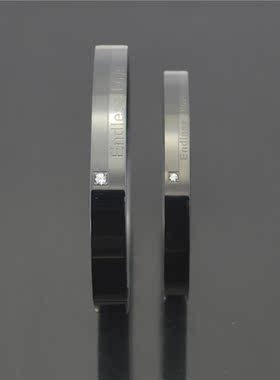 Endless love无尽的爱黑色情侣手镯钛钢男女士手环一对秋冬装饰品