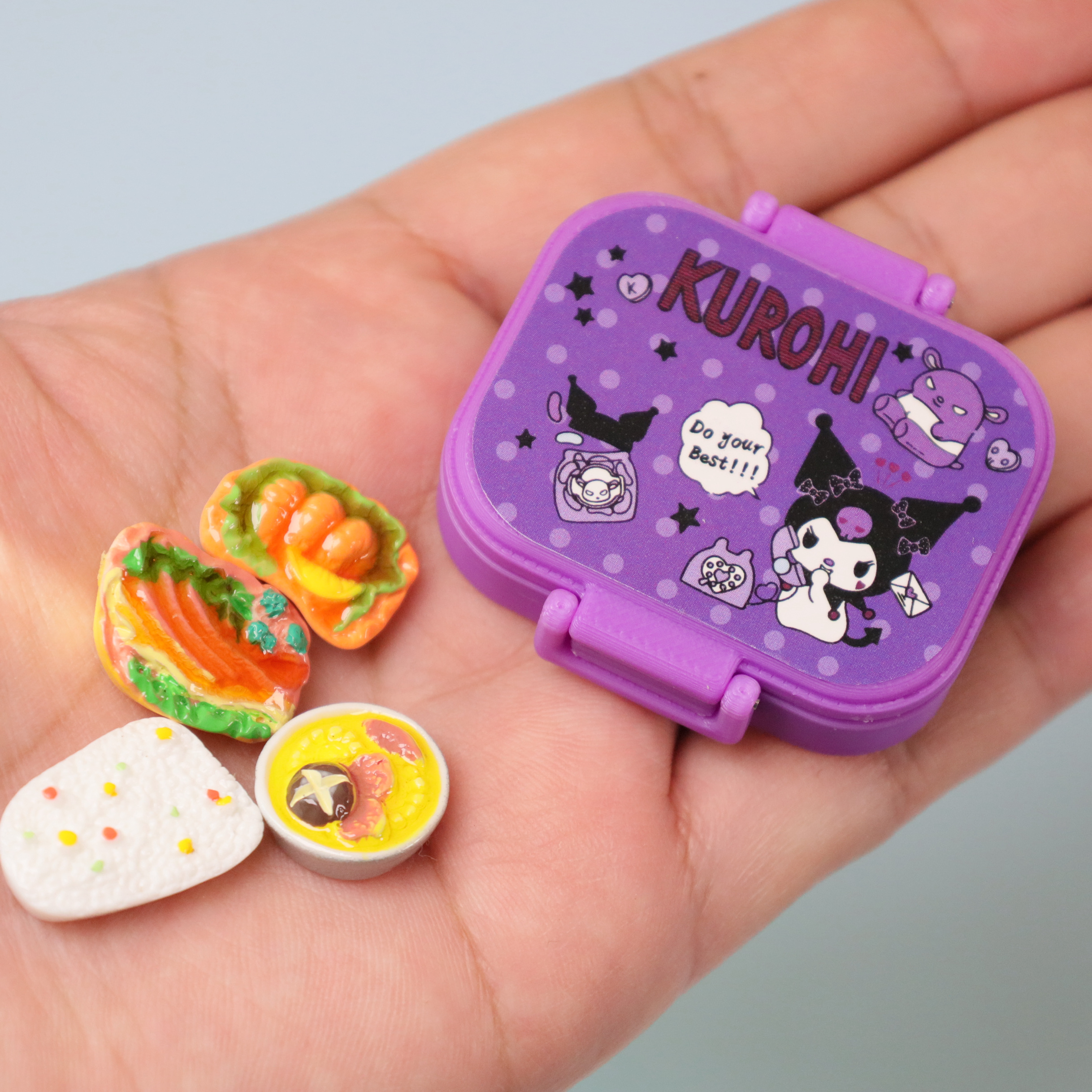 迷你微缩仿真模型小清新卡通娃屋饭盒便当盒子水壶餐具饮料玩具 - 图3