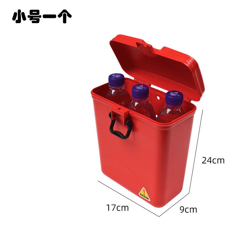 包邮摩托车保险杠工具箱置储物盒塑料水杯架可以上锁桶尾箱配件-图2