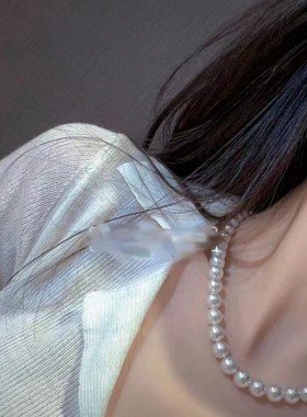 兰溪珍珠海水母贝珍珠项链女正品颈链锁骨链毛衣送妈妈款新款爆款