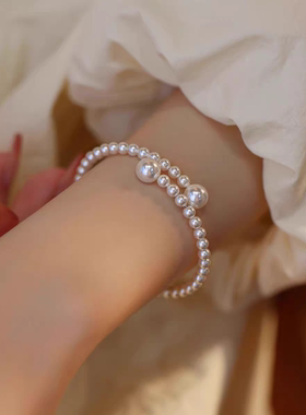 兰溪珍珠施家珍珠法式温柔气质手镯2026年新款手链小众设计送礼
