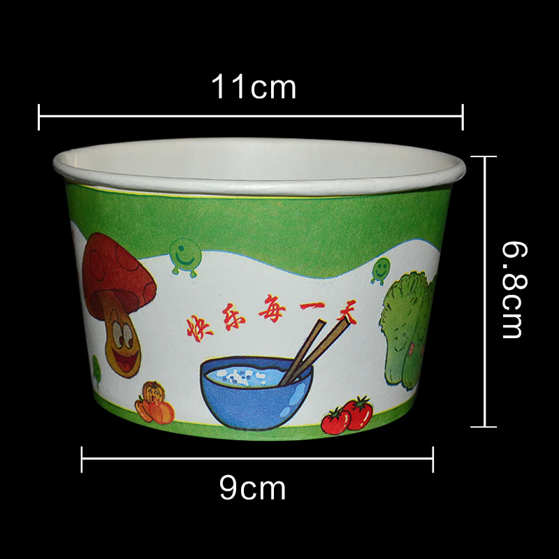 一次性碗圆形外卖打包盒500ml臭豆腐整箱批商用定做纸碗饭盒3号