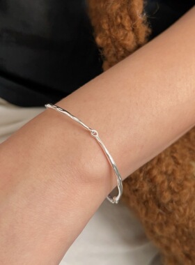 韩国韩版持恒S925纯银几何手链女时尚冷淡风ins小众轻奢百搭手环