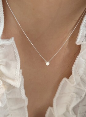 韩国韩版持恒s925纯银小银豆项链女精致小清新简约百搭闺蜜锁骨链