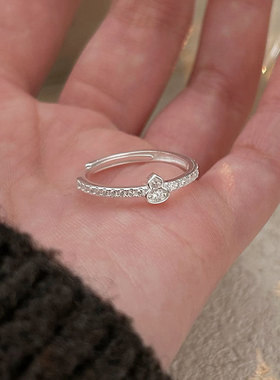 韩国韩版持恒S925纯银镶石葫芦戒指女小众轻奢甜美指环2025新款潮