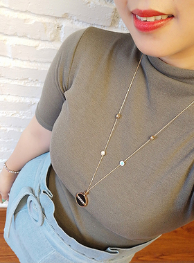 钛钢小众设计感新款潮不掉色项链