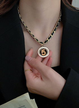 欧美圆形女气质项链锁骨链