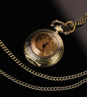 复古茶色配饰长款韩国百搭项链