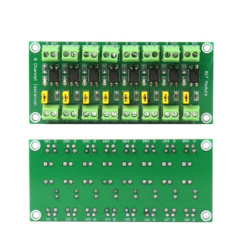 2路/4/8路电压隔离板 PC817光耦电压控制转接驱动模块光电隔离器-图3