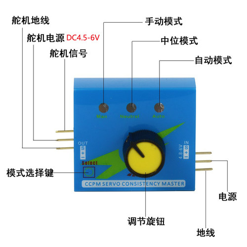 简易舵机测试仪 电机马达测试调速器模块 驱动控制板 - 图0