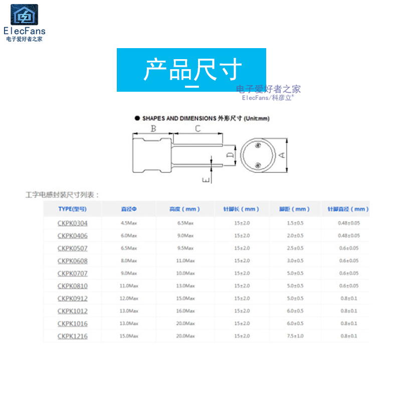 工字电感1UH/2.2UH/3.3/4.7/10/47/100UH/150/220/470UH/1MH/10MH-图1