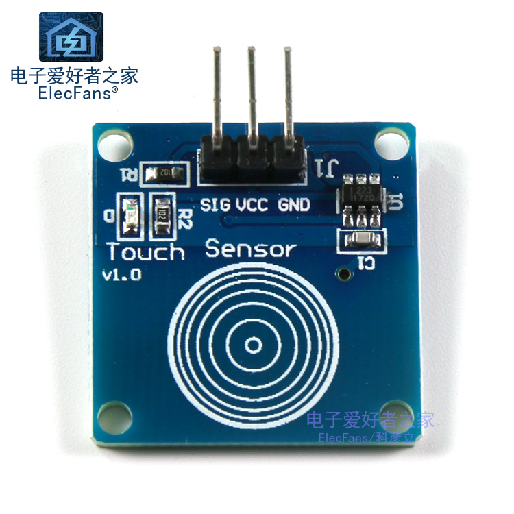 单路TTP223触摸传感器模块 1路 点动型电容式触摸轻触触动开关板 - 图0
