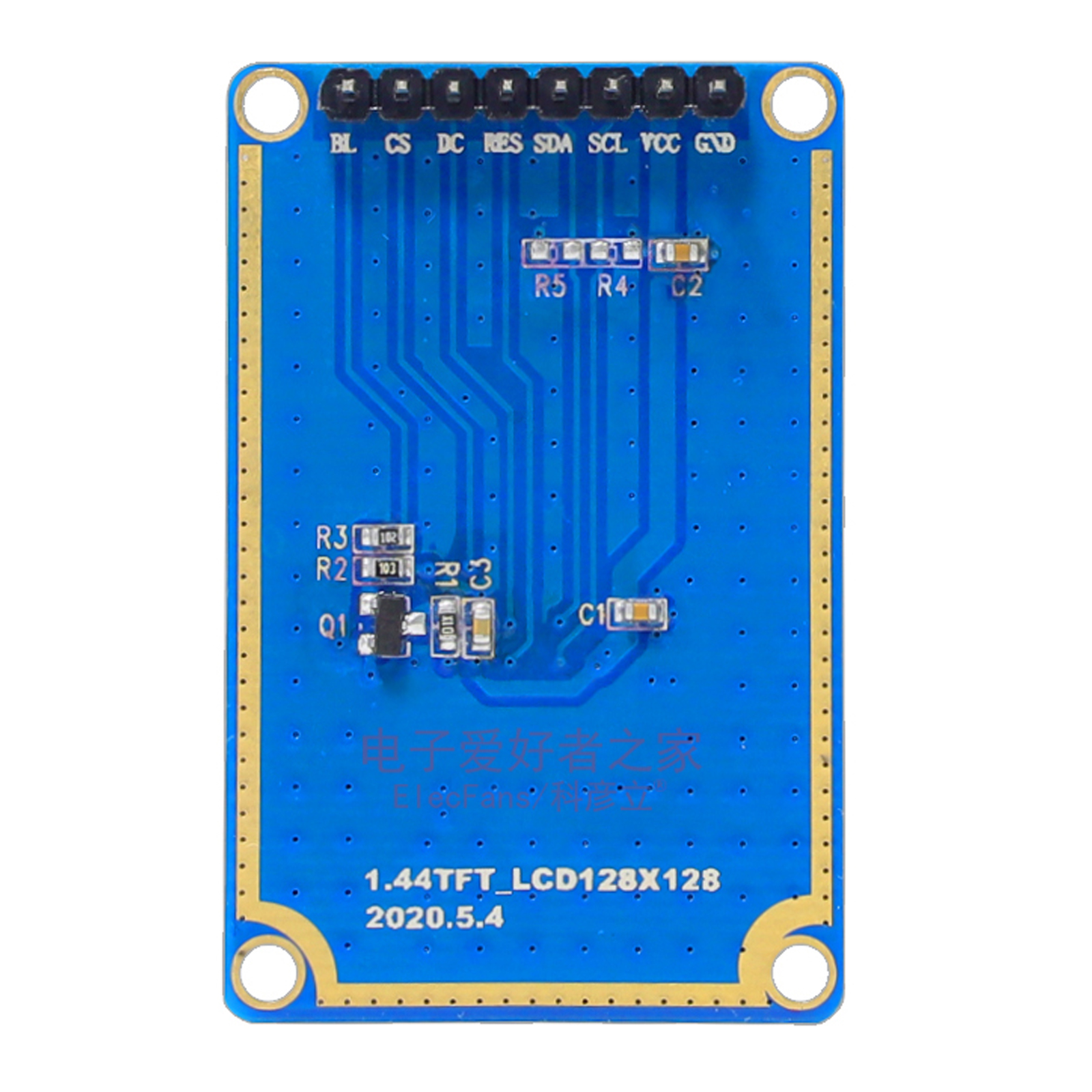 1.44寸彩色液晶屏TFT显示器SIP口8针LCD模块ST7735 分辨率128*128 - 图2