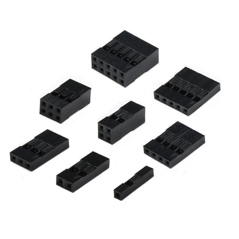 黑色杜邦插头 2.54mm彩排线胶壳1P/2P/3/4/5/6/7/8/910/12/14/16P - 图3