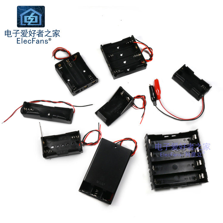 电池盒五5号座子七7号18650锂电池座带线盖开关AA塑料仓1/2/3/4节,淘宝优惠券,粉丝福利购,淘宝优惠卷