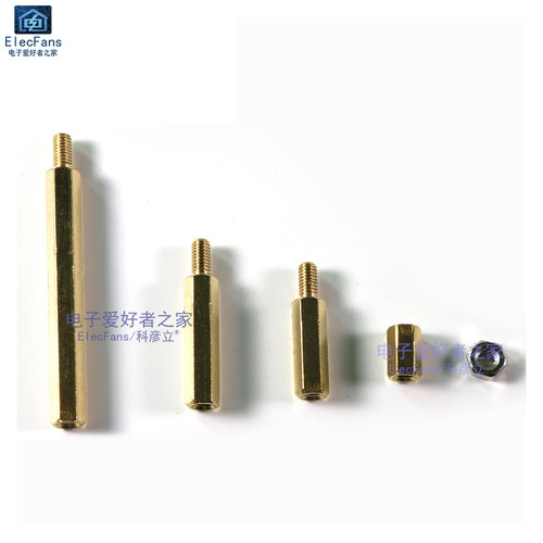 3mm螺母+M3螺丝+铜柱包 螺帽PCB线路板 人工智能小车机器人支撑柱 - 图2