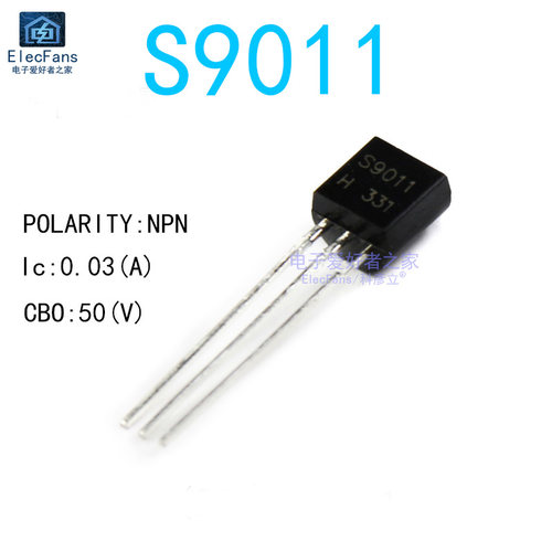 (20个)直插S9011 TO-92封装 NPN 小功率三极管 晶体管 50V/30mA - 图0