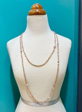 ZHAZHA韩国新款时尚简约百搭小众设计感珍珠项链高级感气质长项链