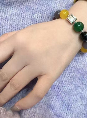 韩国新款时尚轻奢彩色串珠手链