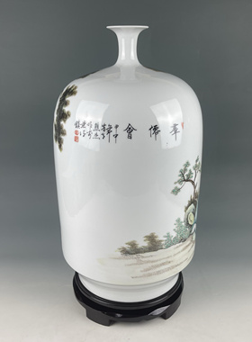 全手工手绘景德镇花瓶陶瓷器中式