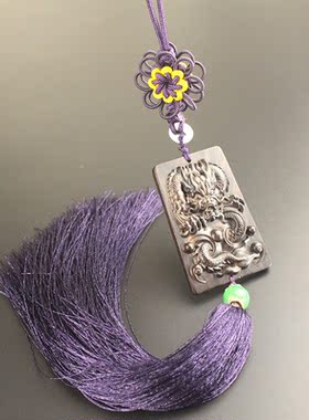 无事牌车挂忠之璐黑檀木车饰平安