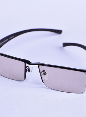 纯钛镜架天然水晶眼镜抗疲劳墨镜