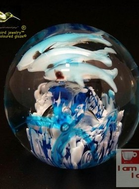 琉璃车头促销浅蓝色店长装饰品