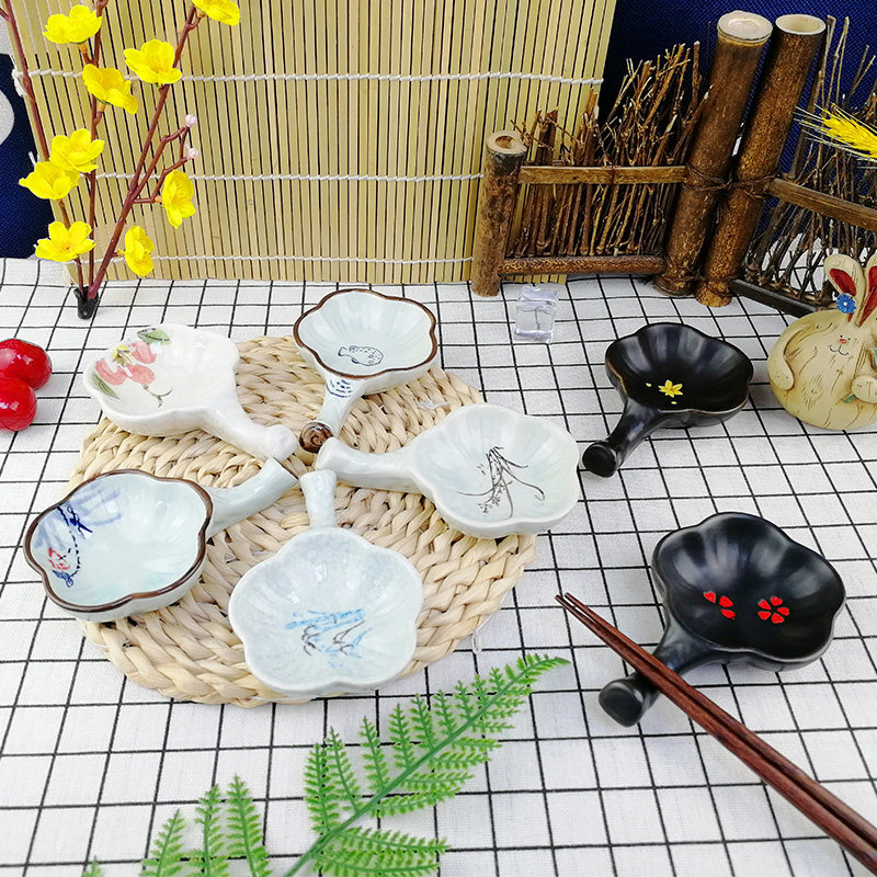 2个装日式酱油芥末碟蘸料酱料碟陶瓷小碟味碟饺子醋碟墨碟墨蝶,淘宝优惠券,粉丝福利购,淘宝优惠卷