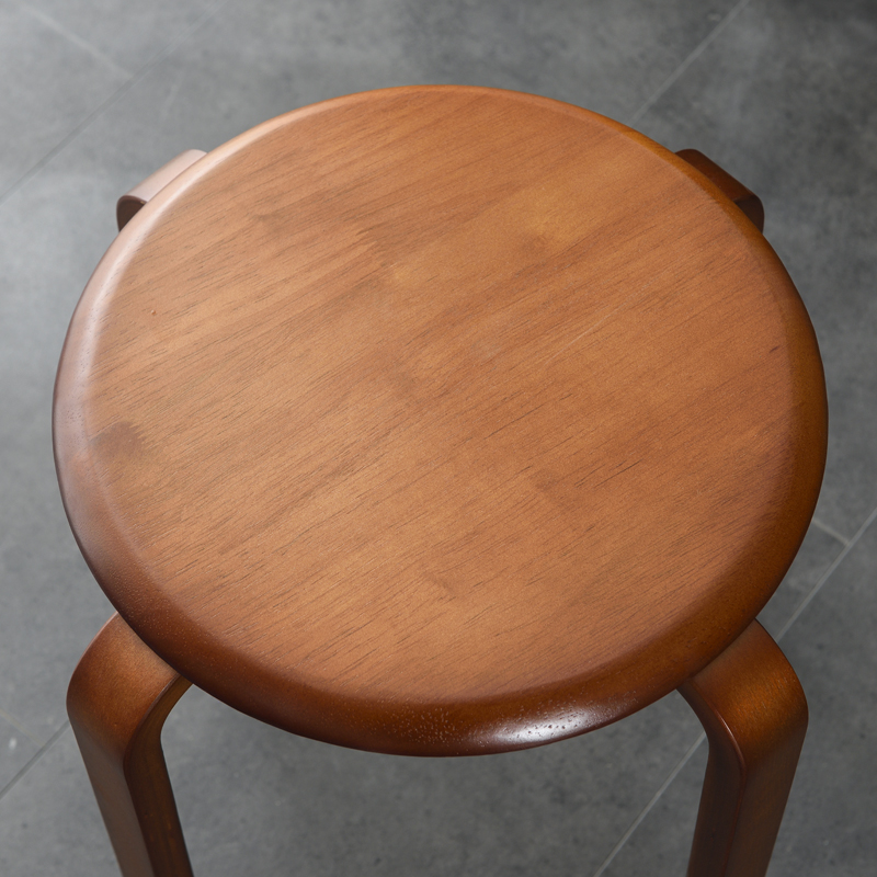 实木圆凳木凳子家用餐凳简约创意矮凳可叠放圆板凳小凳子餐桌凳 - 图1