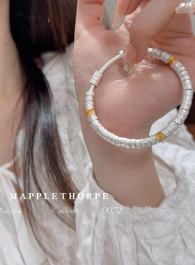 盘缠万贯纯银手镯珐琅彩新中式实心足银9999银镯子送女友七夕礼物