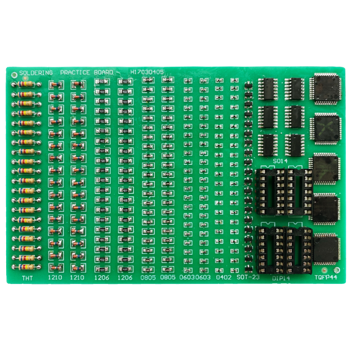 插件贴片元件两用型焊接练习板套件 FR4玻纤材质PCB板 电子焊接练 - 图3