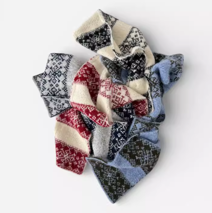 韩国代购26A/W winter pattern knit muffler 冬季花纹宽幅围巾,淘宝优惠券,粉丝福利购,淘宝优惠卷